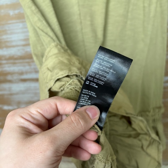 Anthropologie Daily Practice Sloan Ruffle Tunic Green Lounge Preppy Womens XS - Picture 6 of 6